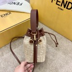 FENDI fabric embroidered bucket bag