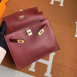 Kelly DanSe 22cm picture gemstone red gold and silver buckle in stock evercolor leather