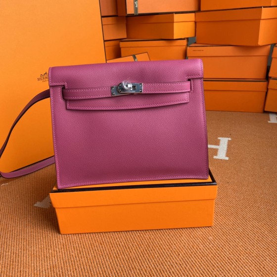 Kelly DanSe 22cm picture rose purple gold and silver buckle in stock evercolor leather