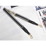 Dior blue embroidery and black cow leather