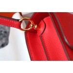 oulis pig nose 19cm Evercolor leather S5 love red gold buckle