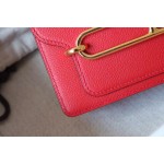 oulis pig nose 19cm Evercolor leather S5 love red gold buckle