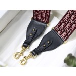 Dior date red D Oblique velvet shoulder strap