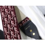 Dior date red D Oblique velvet shoulder strap