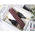 Dior date red D Oblique velvet shoulder strap