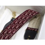 Dior date red D Oblique velvet shoulder strap