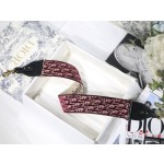Dior date red D Oblique velvet shoulder strap
