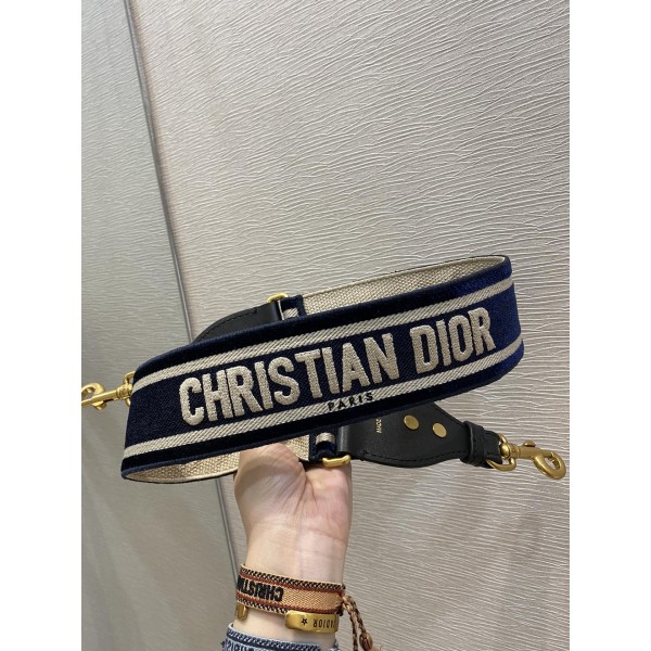 Dior Velvet Collection letter wide shoulder strap