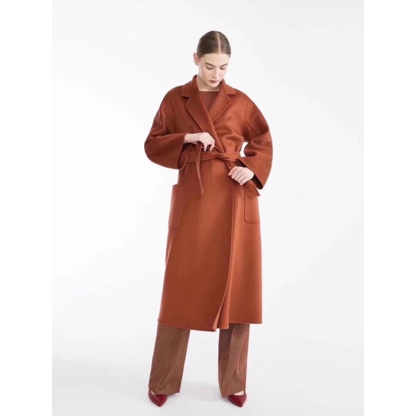 Lab Pumpkin Cashmere Coat Q58 (Consult customer service to confirm size before placing a custom order)