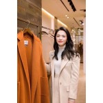 Lab Pumpkin Cashmere Coat Q58 (Consult customer service to confirm size before placing a custom order)