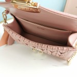 MIU MIU 5BH099 Lambskin shoulder pad and metal chain splicing long shoulder strap