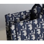 DIOR TOTE blue Oblique pattern