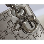 Dior Lady mini 🤍 Grey hot-stamped diamond dainty bag DR-051