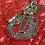 Dior Lady Seven Grid Princess Red Sheep Gold