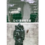 Hermès makes exclusive leather glossy American alligator: green line