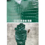 Hermès makes exclusive leather glossy American alligator: green line