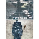 Hermès makes exclusive leather glossy American alligator: blue line