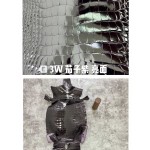 Hermès makes exclusive leather glossy American alligator: purple