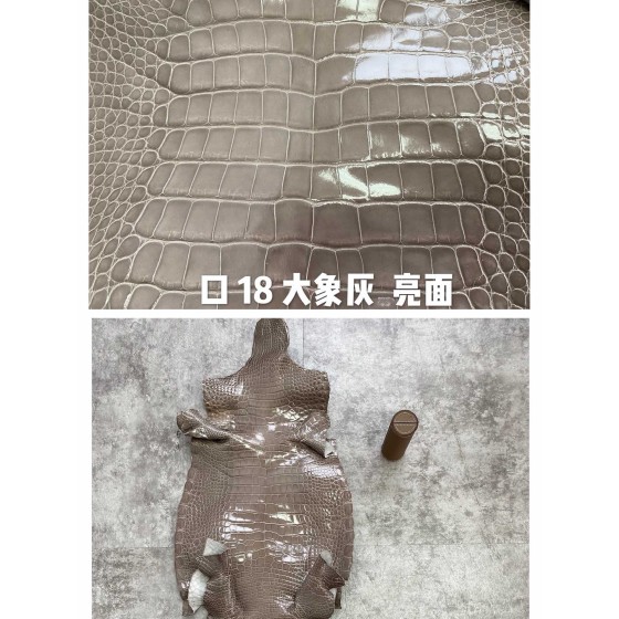 Hermès makes exclusive leather glossy American alligator: Variegated