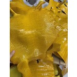 爱马仕制作专属皮革 亮面 美洲鳄 之：琥珀黄