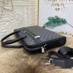 Louis Vuitton-Leather Men's Briefcase + Handbag + Messenger Bag