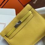 Kelly DanSe 22cm picture lemon yellow gold and silver buckle in stock evercolor leather