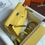 Kelly DanSe 22cm picture lemon yellow gold and silver buckle in stock evercolor leather