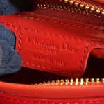 Dior Lady Seven Grid Daifei Big Red Lacquer Gold