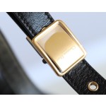 Montaigne palm print cow leather flap bag