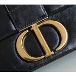 Montaigne palm print cow leather flap bag