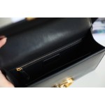 Montaigne palm print cow leather flap bag