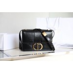 Montaigne palm print cow leather flap bag