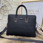 Gucci-combined lock original single hand + diagonal briefcase