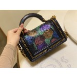 𝗖𝗵𝗮𝗻𝗲𝗹 𝗟𝗲𝗯𝗼𝘆 进口蟒蛇皮 内配小羊皮 最新款重金属手柄包