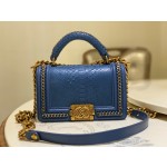 𝗖𝗵𝗮𝗻𝗲𝗹 𝗟𝗲𝗯𝗼𝘆 进口蟒蛇皮 内配小羊皮 最新款重金属手柄包