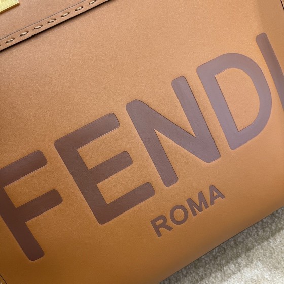 FENDI caramel small new size shine tote tote bag "sunshine bag"