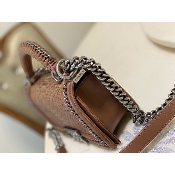 𝗖𝗵𝗮𝗻𝗲𝗹 𝗟𝗲𝗯𝗼𝘆 进口蟒蛇皮 内配小羊皮 最新款重金属手柄包