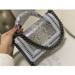 𝗖𝗵𝗮𝗻𝗲𝗹 𝗟𝗲𝗯𝗼𝘆 进口蟒蛇皮 内配小羊皮 最新款重金属手柄包