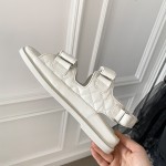 CHANEL Classic Enamel Colorful Button Velcro Sandals