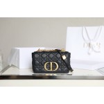 [DlOR CARO] Black soft cow leather rattan check DR-081