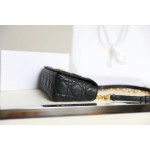 [DlOR CARO] Black soft cow leather rattan check DR-081