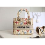 Dior Hibiscus embroidered canvas beige DR-031