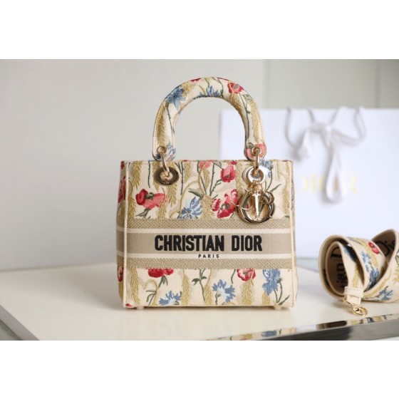 Dior Hibiscus embroidered canvas beige DR-031