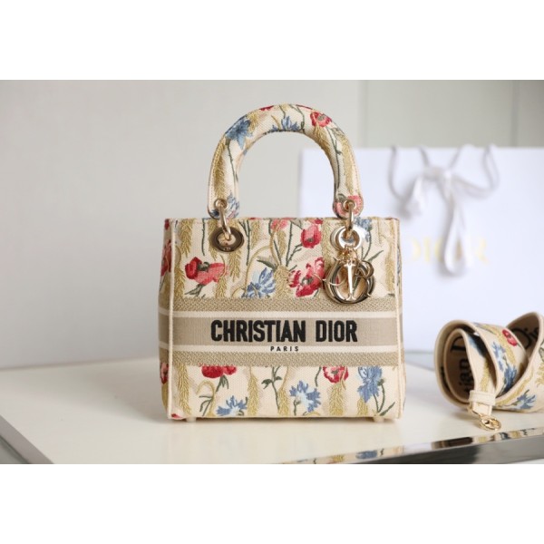 Dior Hibiscus embroidered canvas beige DR-031