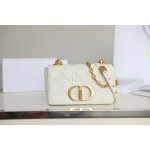 [DlOR CARO] White soft cow leather rattan check pattern