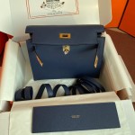 Kelly DanSe evercolor leather dark blue gold buckle