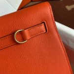 Kelly DanSe orange gold buckle evercolor leather