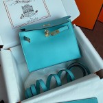 Kelly DanSe 22cm picture northern blue gold and silver buckle in stock evercolor leather