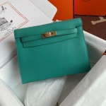 Kelly DanSe 22cm 图片 孔雀蓝 金银扣现货 evercolor皮