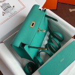 Kelly DanSe 22cm 图片 孔雀蓝 金银扣现货 evercolor皮